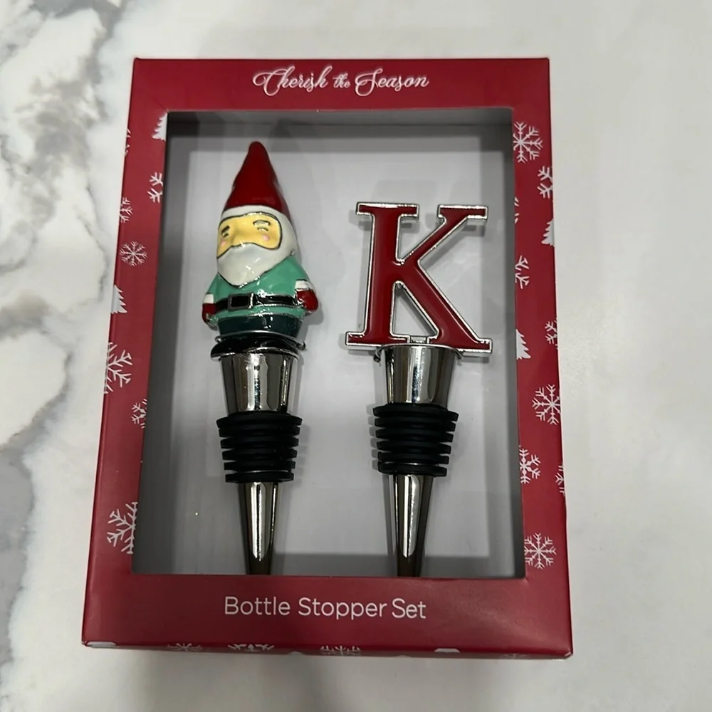 Christmas cherish the season bottle stopper set ￼